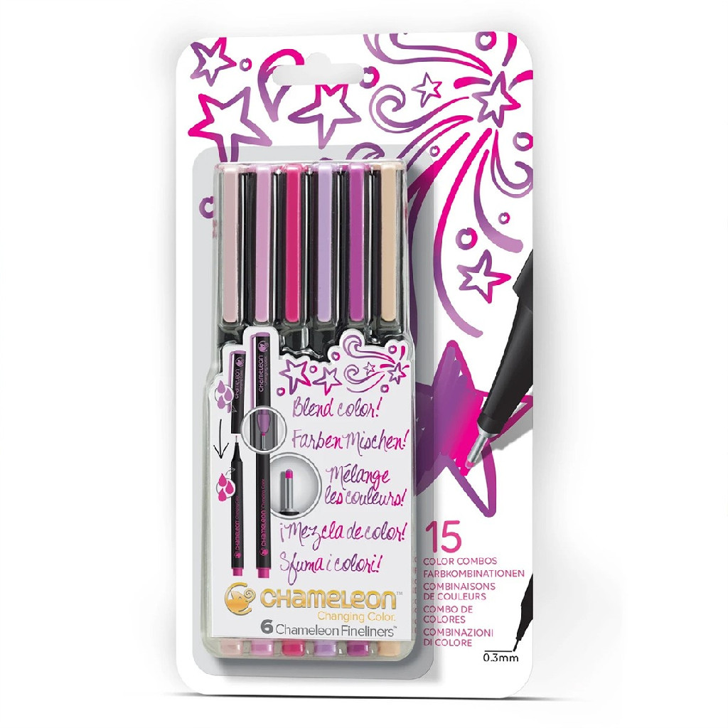 Набор ручек Chameleon Fineliner 6 шт. - Floral Colors, FL0603