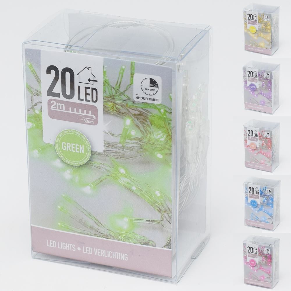 Гірлянда із LED-ламп, 20 шт. (6 кол. в асорт.), AXS300420
