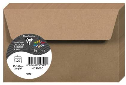 Конверт декоративний Pollen Kraft 90*140 мм/135 г, 29001C 