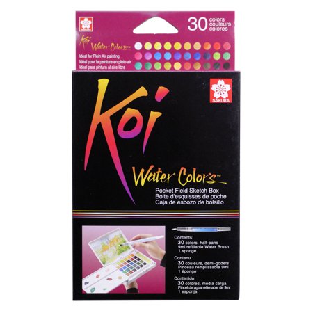 Набір акварельних фарб 30 кол. Koi Watercolors Sketchbox, Sakura