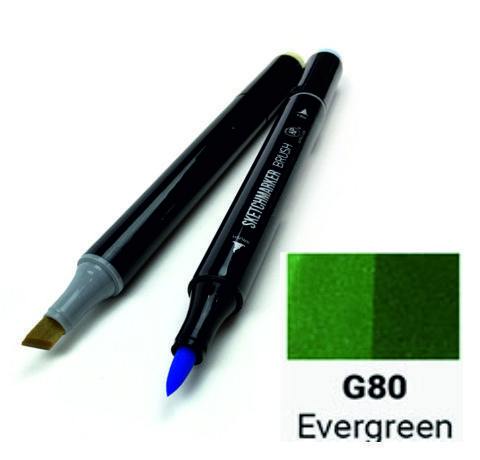 Маркер двосторонній SKETCHMARKER Brush Вічнозелений, SMB-G80 3