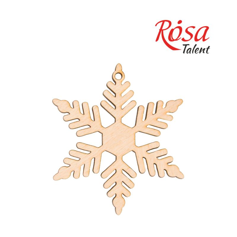 Заготівля Сніжинка 9, фанера, Д:10 см, 1шт, Rosa Talent (4)