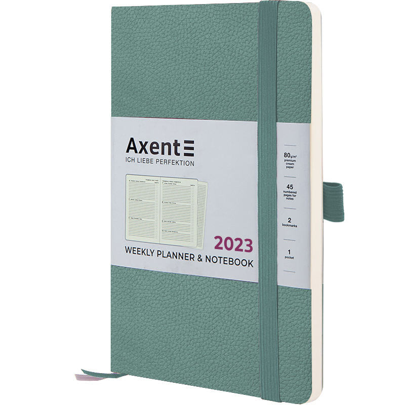 Щотижневик 2023, Partner Soft Skin, 125*195, сіро-лазурний, 8509-23-48-A