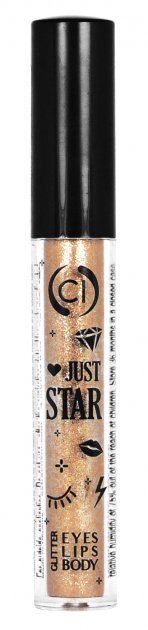 Глітер рідкий для обличчя Just Star 4ml 104 Crystal Gold, Colour Intense