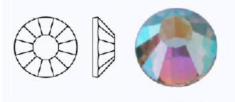 Стрази фольговані 00030 AB/497-11-612/CRYSTAL- ss12 (3,0-3,2 мм, 36 шт.) M.C.Rose VIVA12