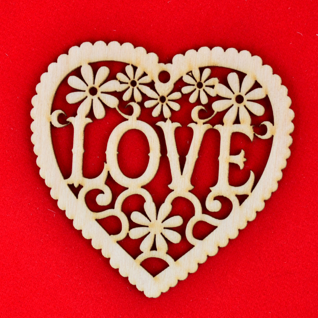 Фигура из фанеры "Сердце резное", 11*10 см, 741943
