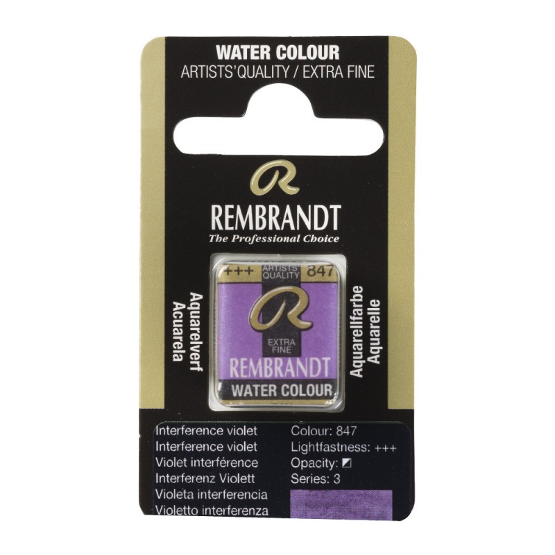 Краска акварельная Rembrandt 847 Интерферентный фиолетовый, кювета, Royal Talens