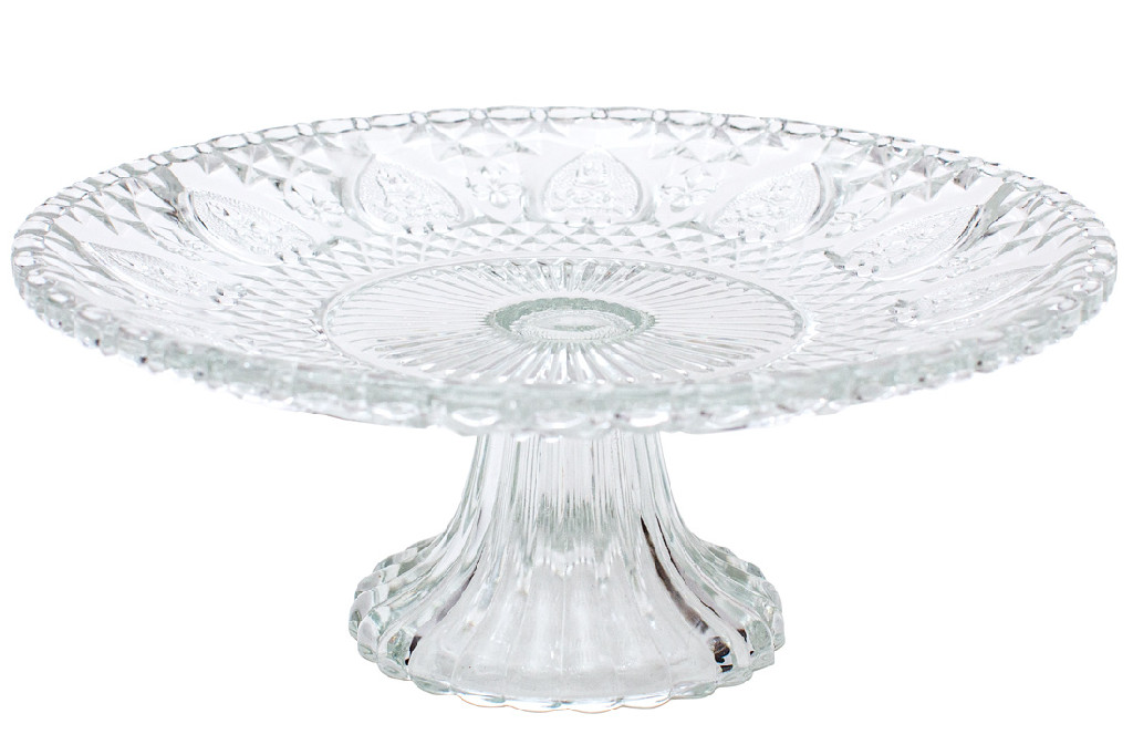 Блюдо для торта стеклянное на подставке, 30 см, 543-110