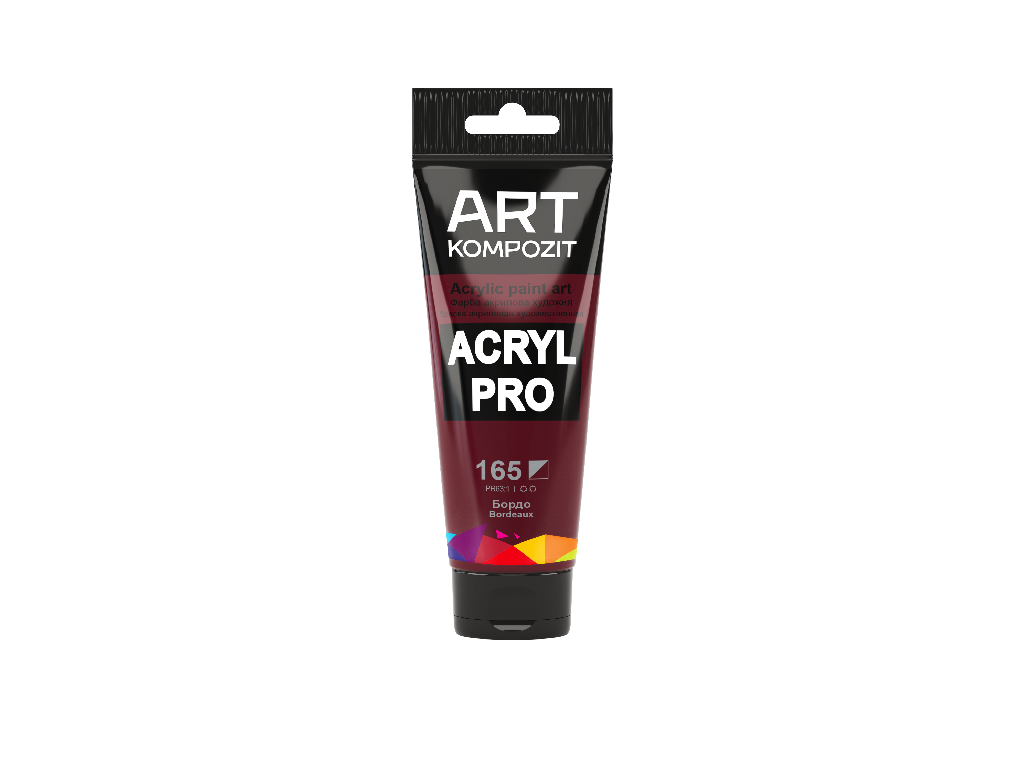 Краска акриловая ART Kompozit 165 бордо 0,075 л туба 3