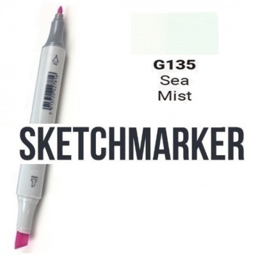 Маркер SKETCHMARKER, 2 пера: долото и тонкое, Sea Mist - Морская дымка, SM-G135 3