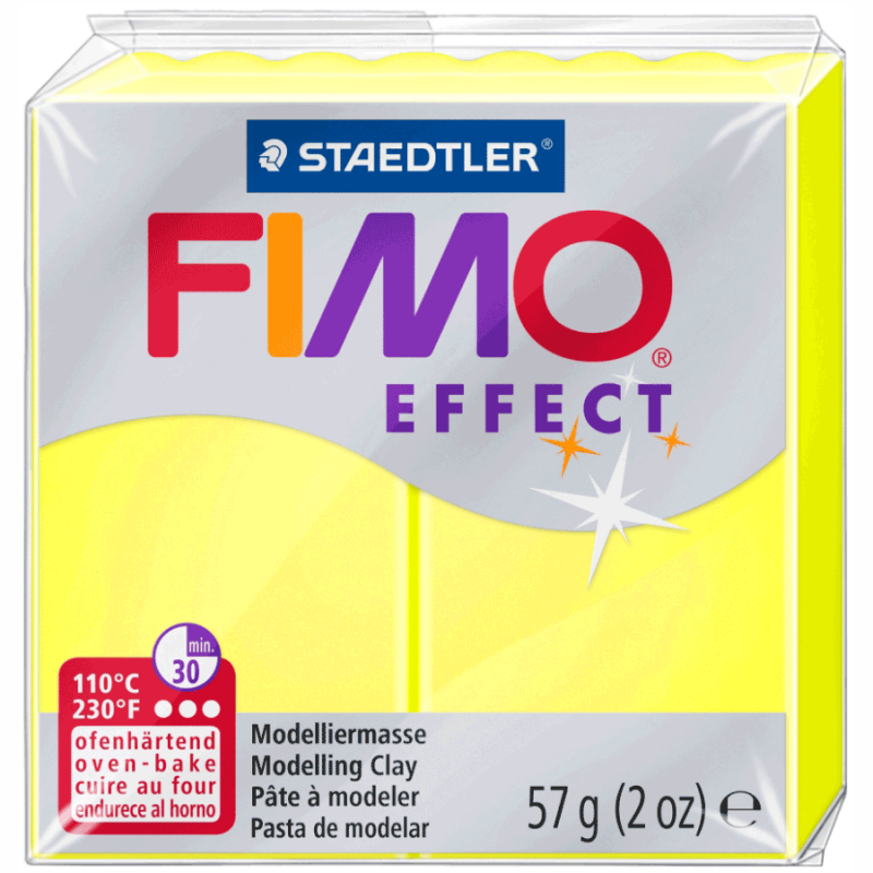 Пластика Effect, Желтая неоновая, 57г, Fimo 1