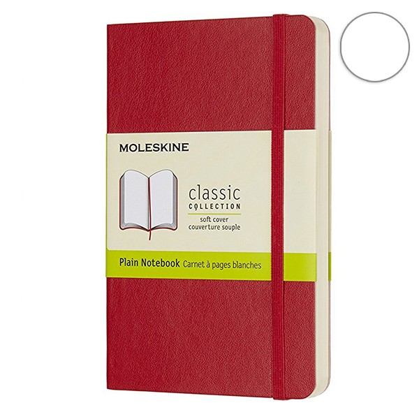 Блокнот Красный мягкий карман. нелинованные, Moleskine Classic, QP613F2