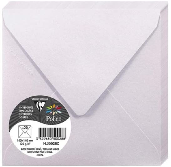 Конверт декоративний Pollen 140*140 мм/120 г, Irid.powdered pink/Райдужна рожева пудра, 50028C