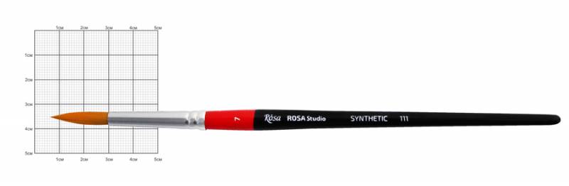 Синтетика кругла 111 №7, к.р. пензель Rosa Studio