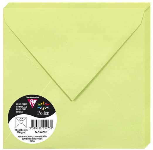 Конверт декоративний Pollen 165*165 мм (120 г), Green/Зелений, 5473C