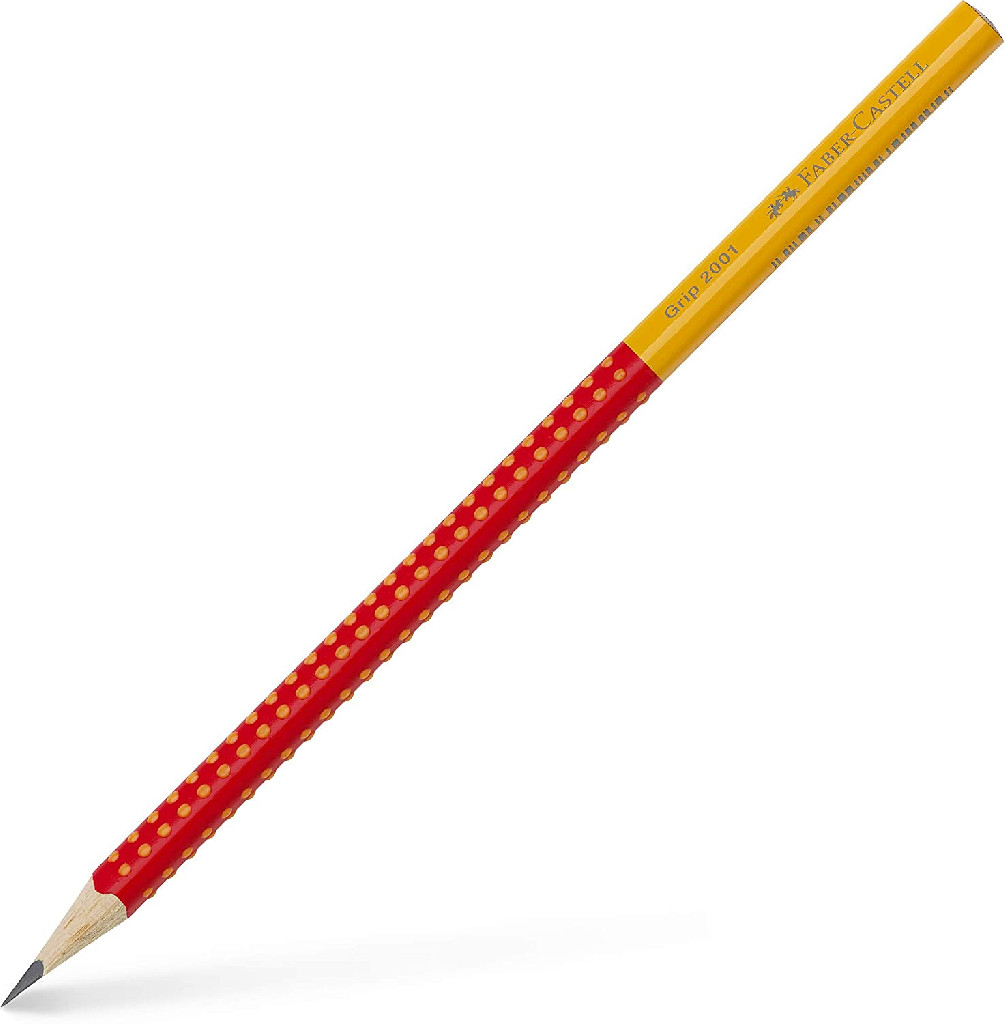 Олівець чорнографітний Grip2001, червоно-помаранчевий, 517022, Faber-Castell
