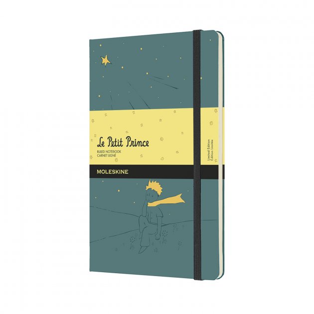 Блокнот Темно-зеленый средний линейка, Moleskine Le Petit Prince, LEPP03QP060A