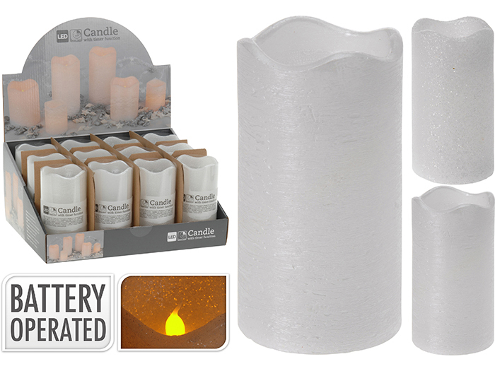 Свічка світлодіодна LED TIMER 70*130 мм, білий, AAE300230