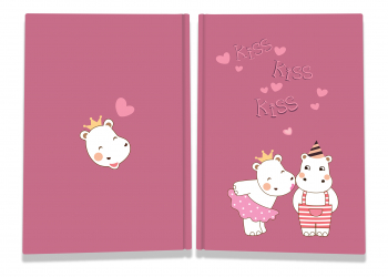 Блокнот А6 "Sweet love note" hippos, 904259, TM Profiplan 