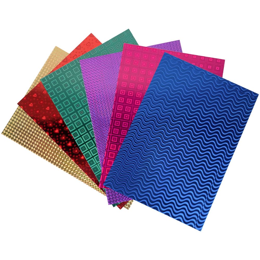 Картон кольор. голографічний A4 6 арк/6 кол., Kite, K22-421