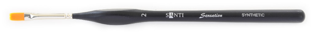 Кисть худож. синтетика "Santi Sensation", плоская, №2, 310735