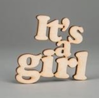 Заготовка деревянная It's a girl, МС134