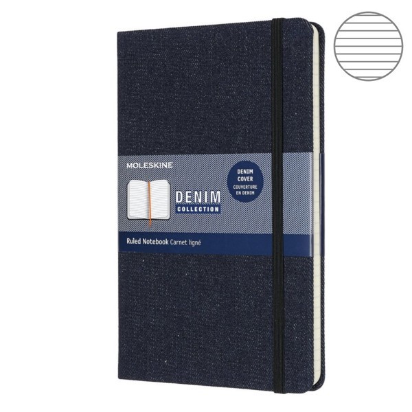 Записник Берлінська Лазур середній лінійка, Moleskine Denim, LCDNB1QP060