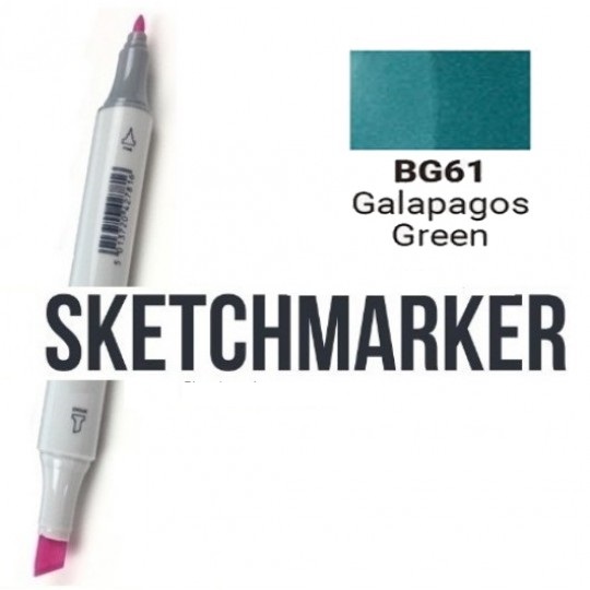 Маркер SKETCHMARKER, 2 пера: долото и тонкое, Galapagos Green - Галапагосский зеленый, SM-BG61 3