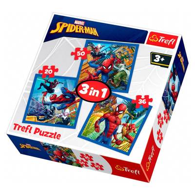 Пазл "3 в 1" - Сила павука, Disney Marvel Spiderman, Trefl, 34841 3