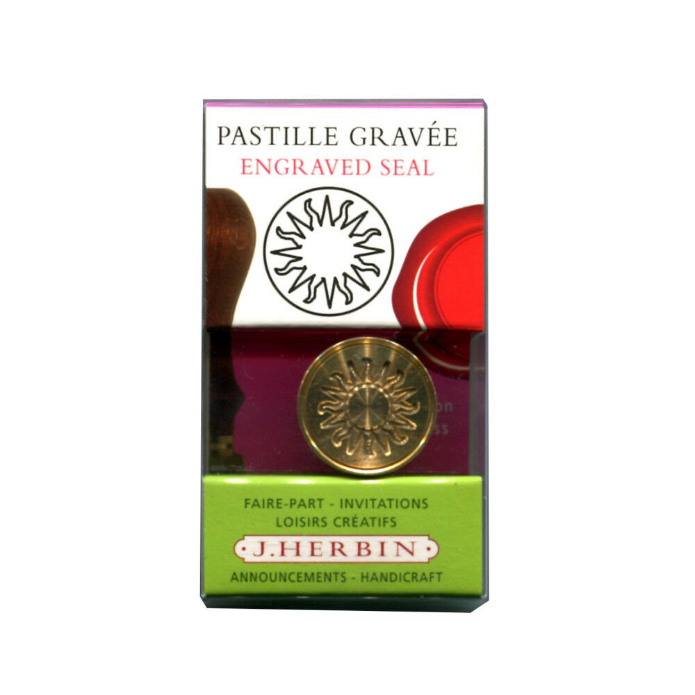 Кругла латунна печатка d24 мм "Сонце", 40454T