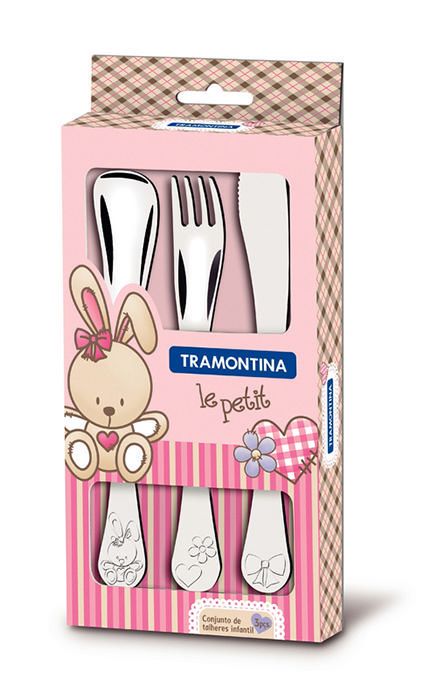 Набор столовых приборов Baby Le Petit pink розовый, 66973/005 Tramontina