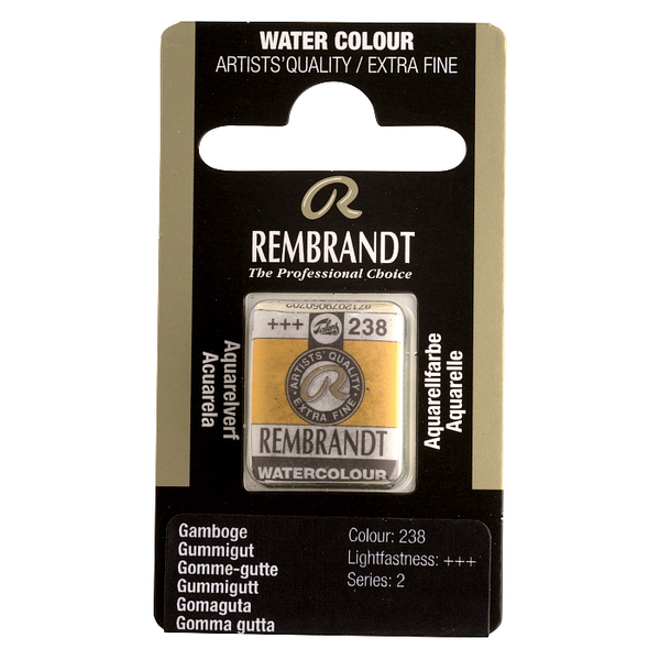 Фарба акварельна Rembrandt 238 Гумігут, кювета, Royal Talens