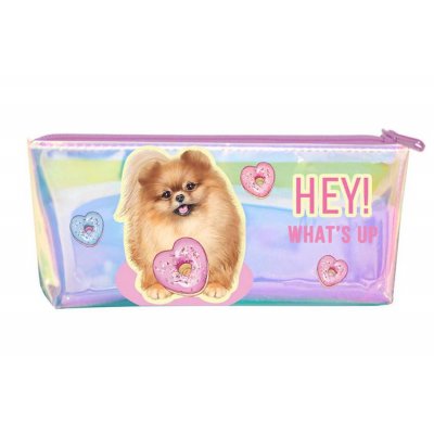 Пенал косметичка лазерный, 20*9*2,5 см, Kidis, Whats up puppy, 13077 