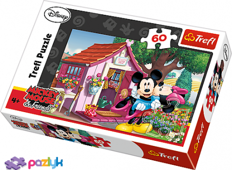 Пазл "60" - Міккі та Мінні в саду/Disney Standard Characters Trefl, 17285