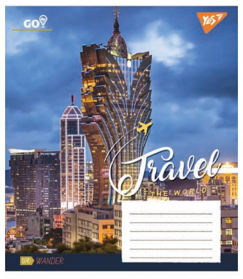 Зошит 96 лін. YES "Travel the world", 763876