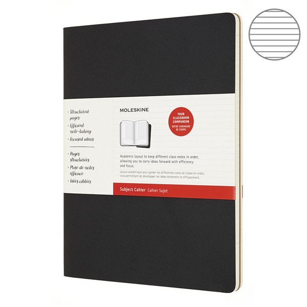 Записник Чорний, беж А4 Subject, Moleskine Cahier, CH5STNB