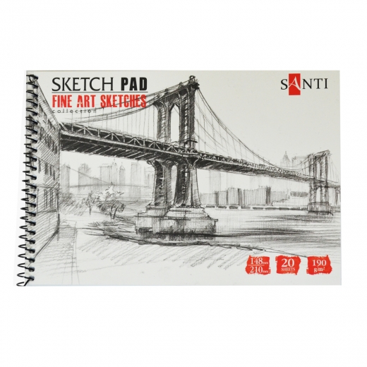Альбом для графіки А5 20 арк. "Fine art sketches", Santi, 742621