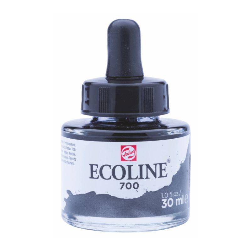 Фарба акварельна рідка Ecoline, (700), Чорна, 30 мл, Royal Talens