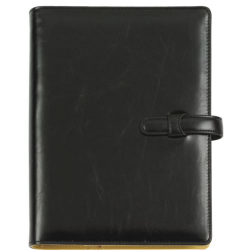 Бизнес-организатор с застежкой 185*235 мм на кольцах, черный O27117