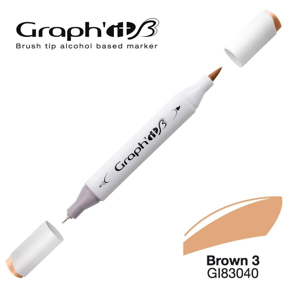 Маркер двосторонній Brushmarker, Коричневий 3 (3040), GI83040 Graph`it