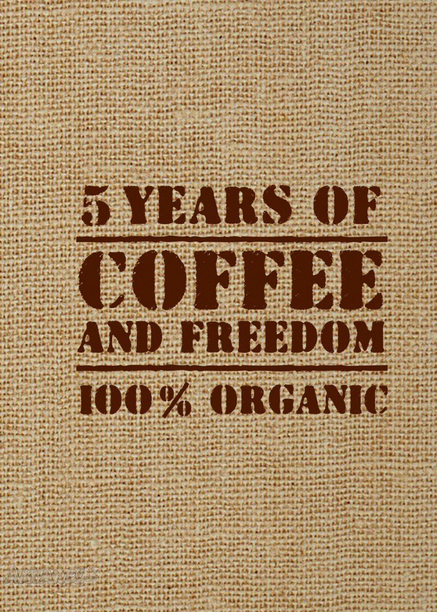 Блокнот "5 YEARS OF COFFEE AND FREEDOM", (7742)
