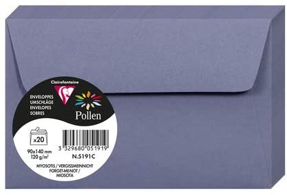 Конверт декоративний Pollen FT30 (90*140 мм)/120 г, Forget-me-not/Незабудка, 5191C 