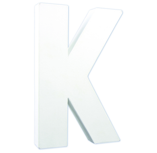 Заготовка из папье-маше Буква "K" 3*13,5*20,5 см, AC710C ТМ "Clairefontaine"