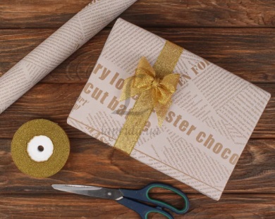 Бумага упаковочная "Газета белая" 8*0,70 м, 255-4136