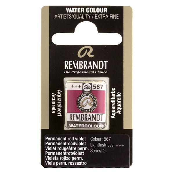 Краска акварельная Rembrandt 567 Пермь. красно-фиолетовый, кювета, Royal Talens