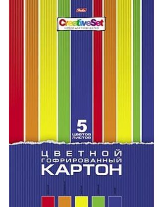 Outlet20 Набор картона цвет. 5 л. А4 Гофрир. в папке -Creative Set- 05Кц4гфр_06556