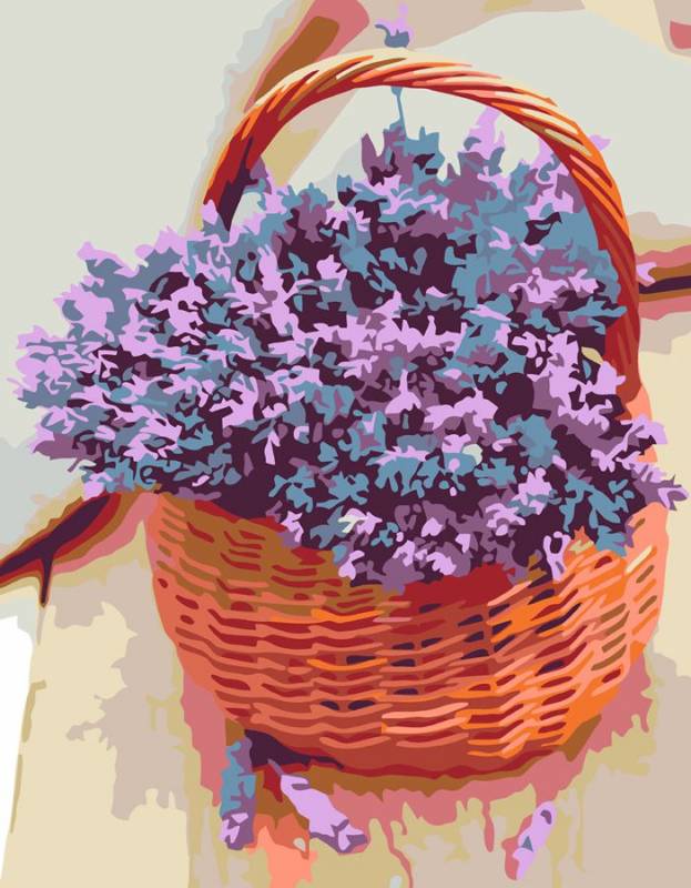 Набір-стандарт, картина за номерами "Квіти 2.14" 35*45 см, Rosa Start