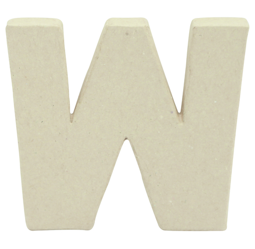 Заготовка из папье-маше Буква-крафт "w" 1,5*10*8,5 см, AC835C ТМ "Clairefontaine"