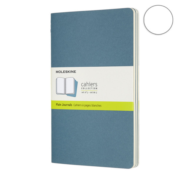 Записник Жвавий Блакитний середній нелінован, Moleskine Cahier, CH018B44
