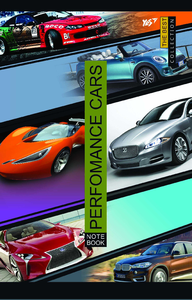 Зошит А4/144 кл. YES пласт.обкл. Perfomance cars, 681281